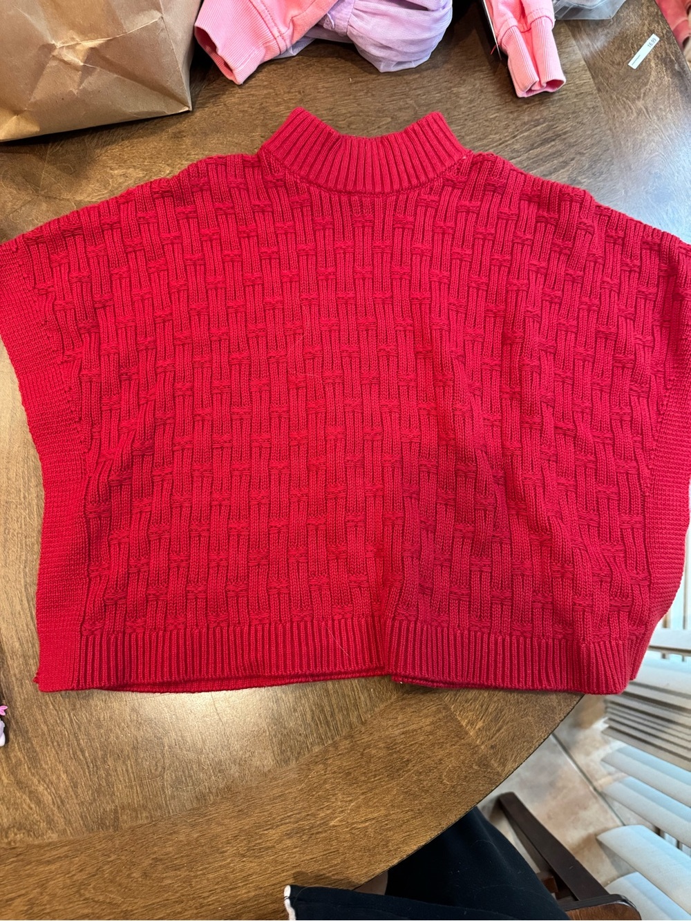 Carter's Vibrant Red Textured Mock Neck Sweater